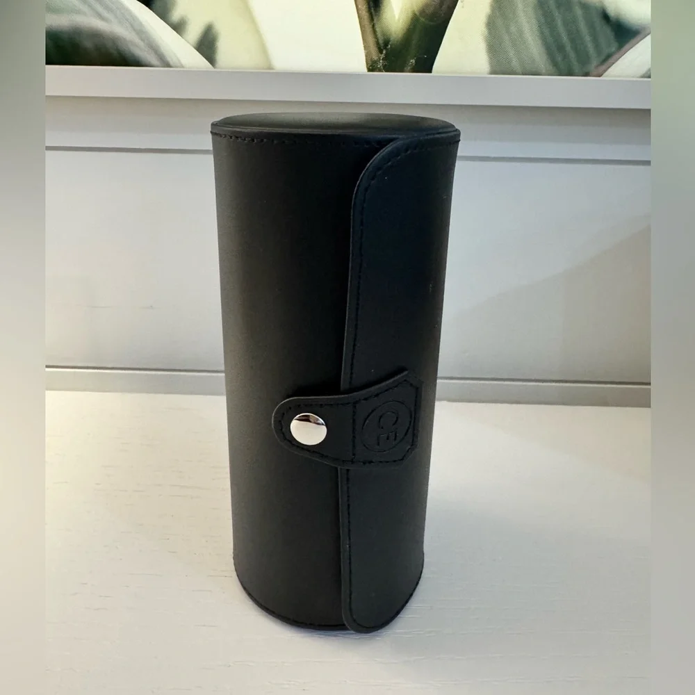 Luxury Automatic Watch Winder Black Leather Display Case Glass Top - Picture 8 of 10